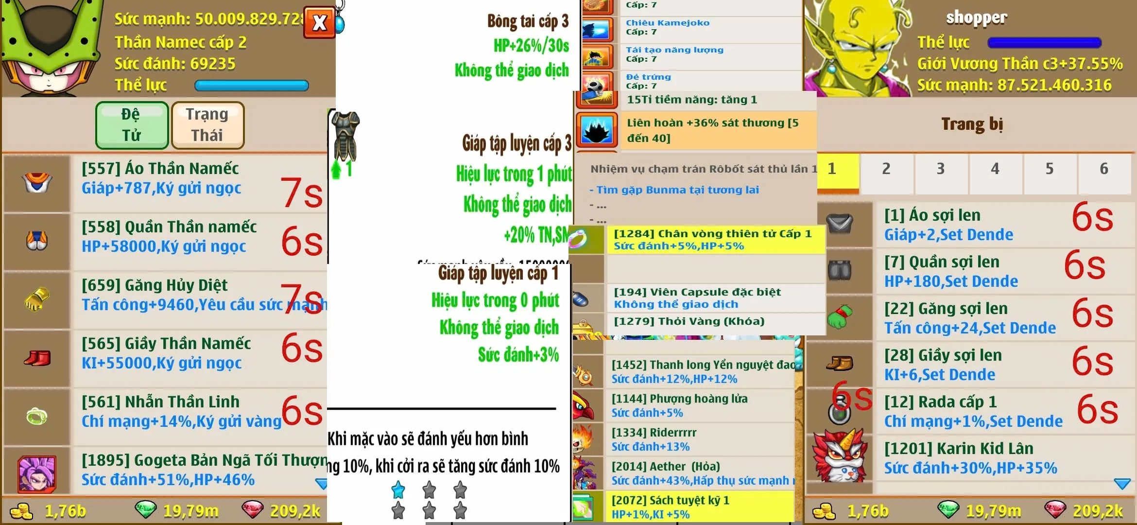 Namek pem ngon pk ct các thứ đồ 6-7s ổn áp giá tốt